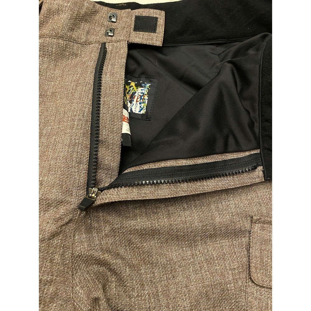 Obermeyer Revert Snowboard Pants Mens M Brown Melange Cargo Ski Insulated Vent - Picture 4 of 13